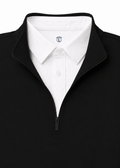 Quarter Zip w/ Built in Polo Collar | Black