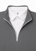Quarter Zip w/ Built in Polo Collar | Gray