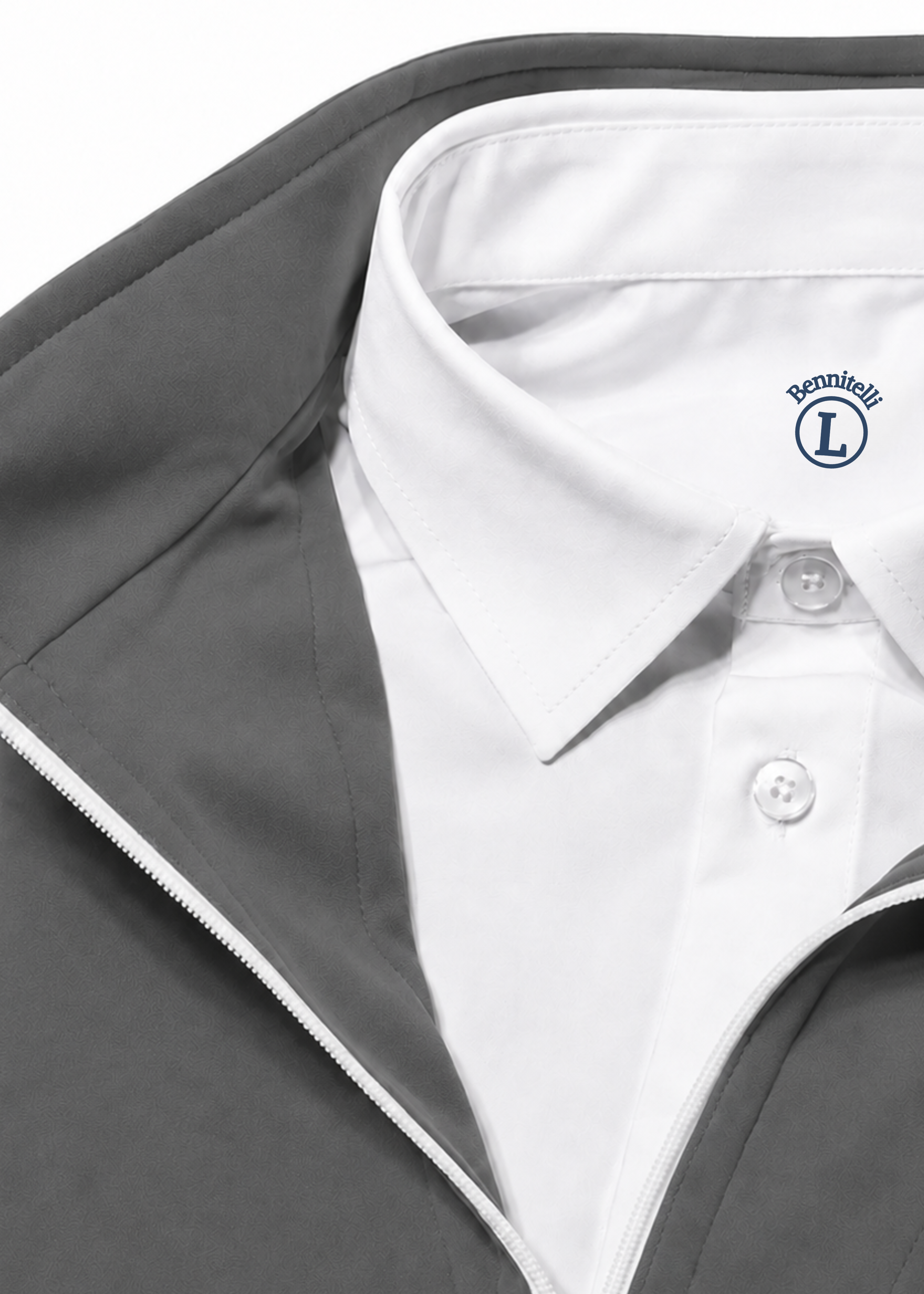 Quarter Zip w/ Built in Polo Collar | Gray (Preorder)