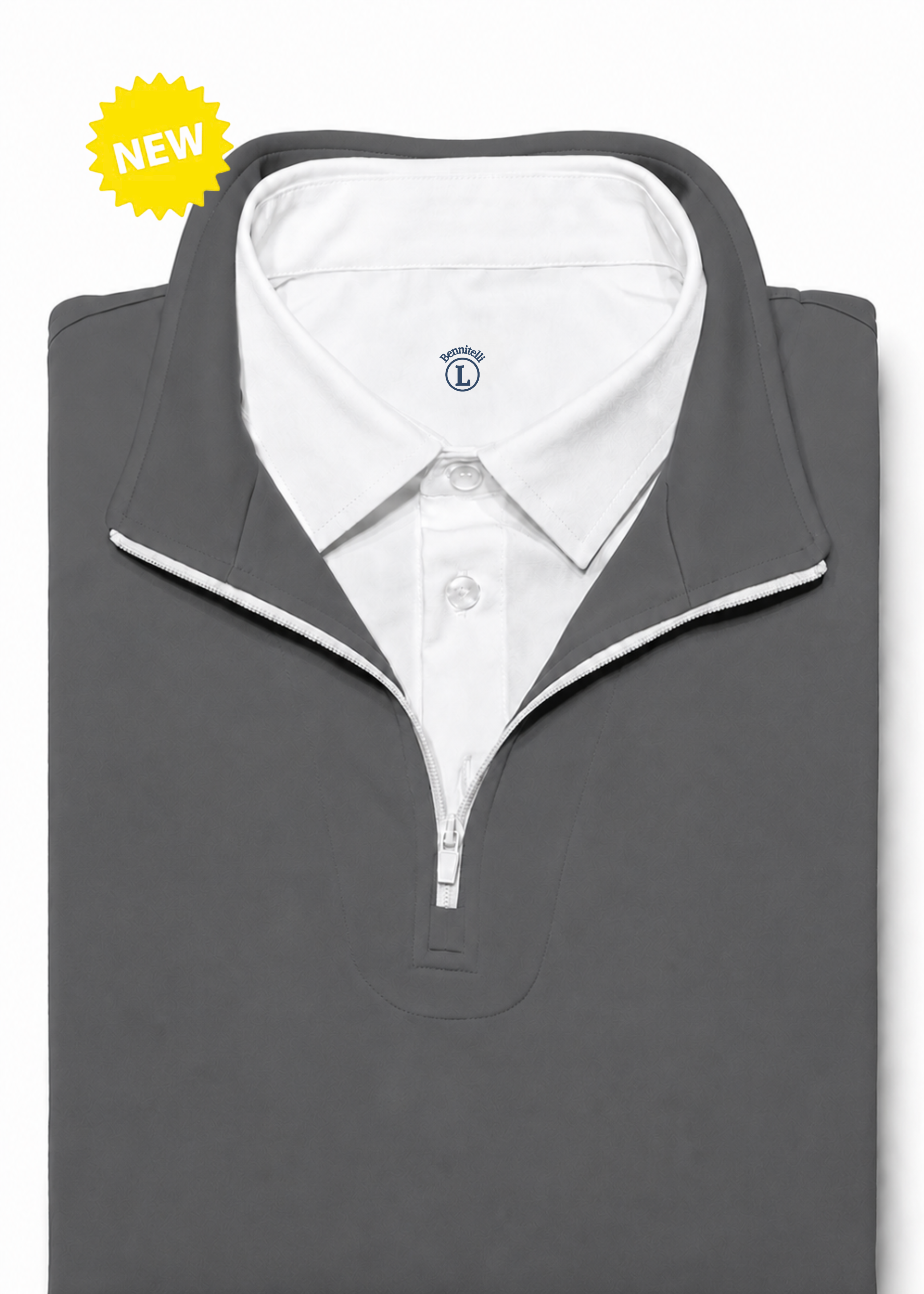 Quarter Zip w/ Built in Polo Collar | Gray (Preorder)