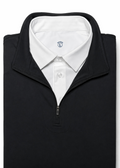 Quarter Zip w/ Built in Polo Collar | Black (Preorder)