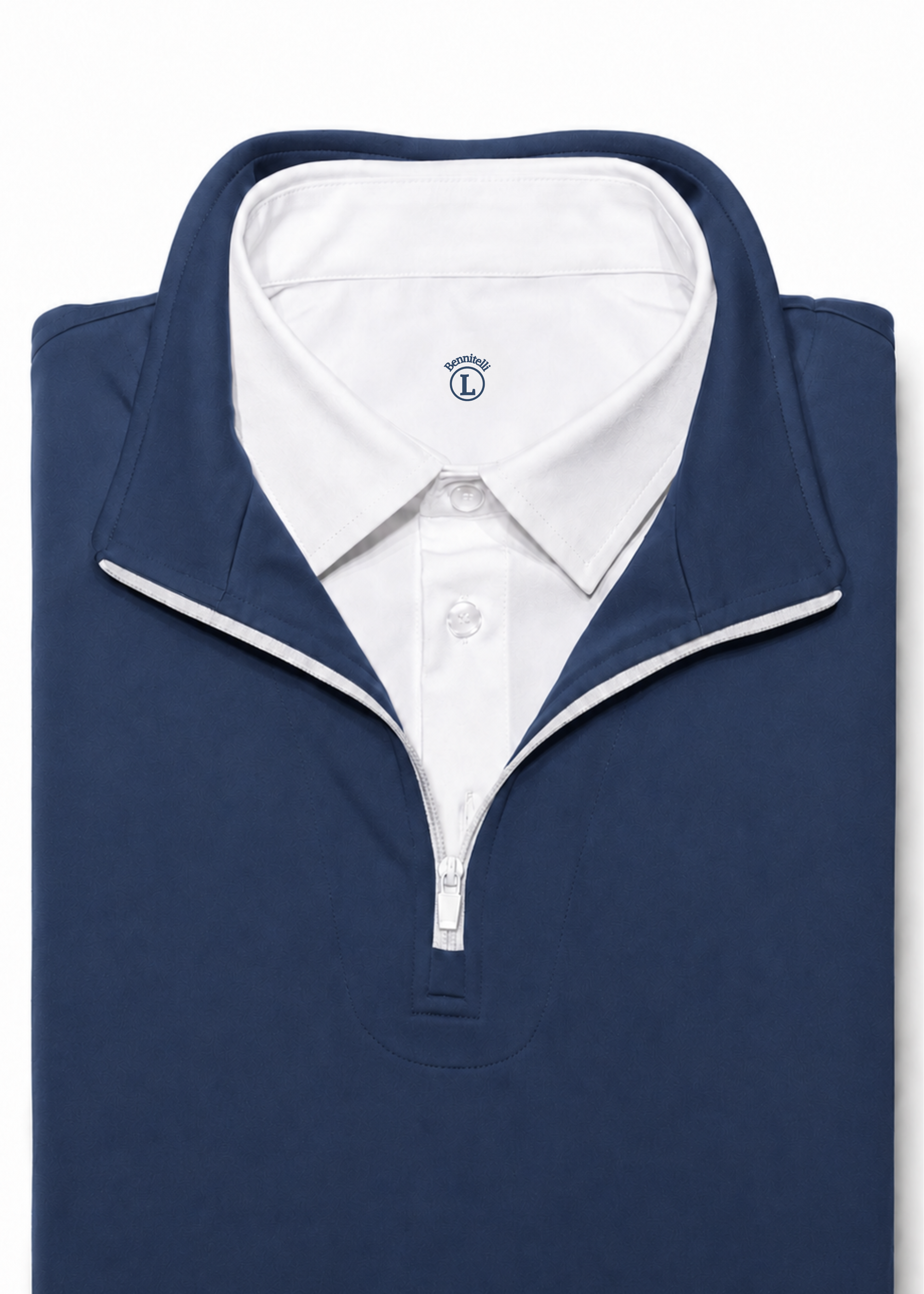 Quarter Zip w/ Built in Polo Collar | Navy Blue (Preorder)