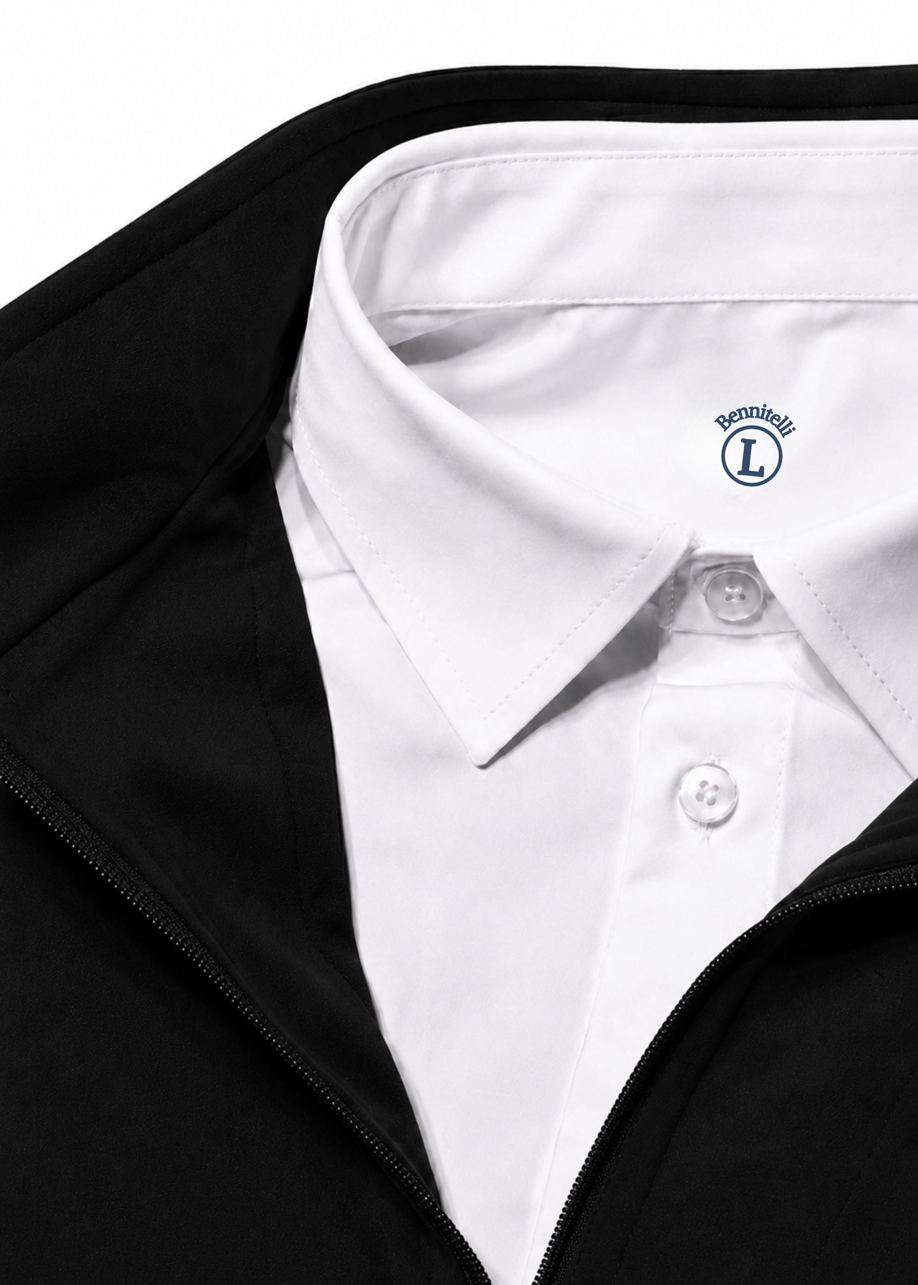 Quarter Zip w/ Built in Polo Collar | Black (Preorder)