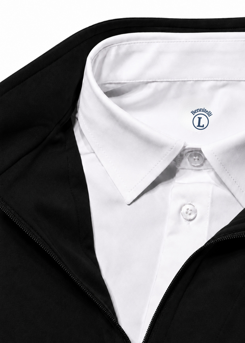 Quarter Zip w/ Built in Polo Collar | Black (Preorder)