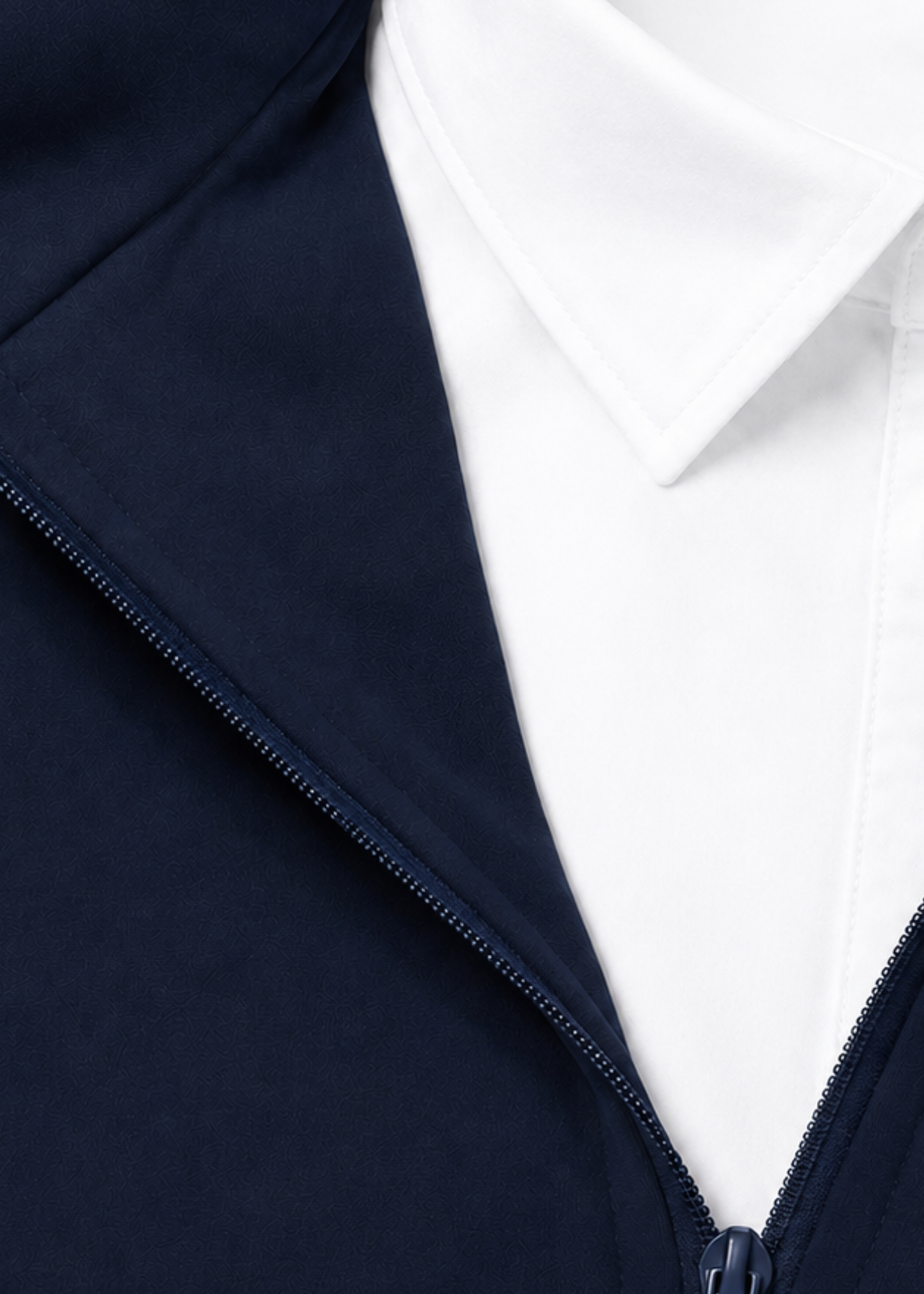 Quarter Zip w/ Built in Polo Collar | Navy Blue