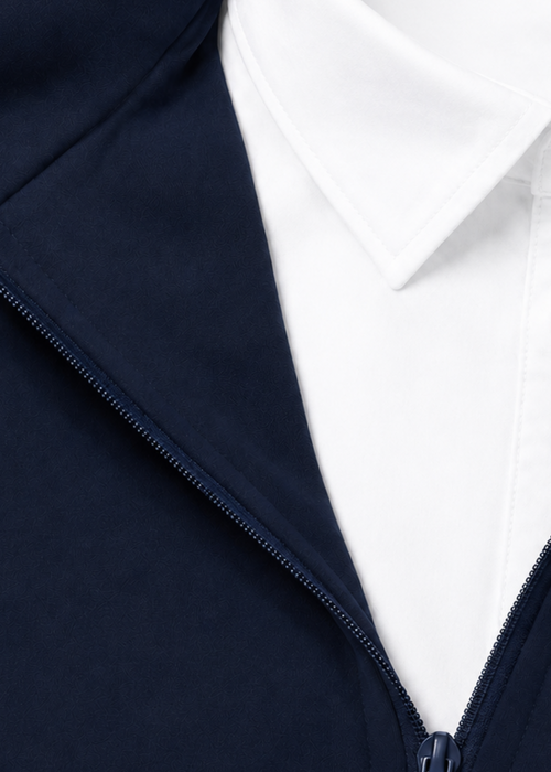 Quarter Zip w/ Built in Polo Collar | Navy Blue