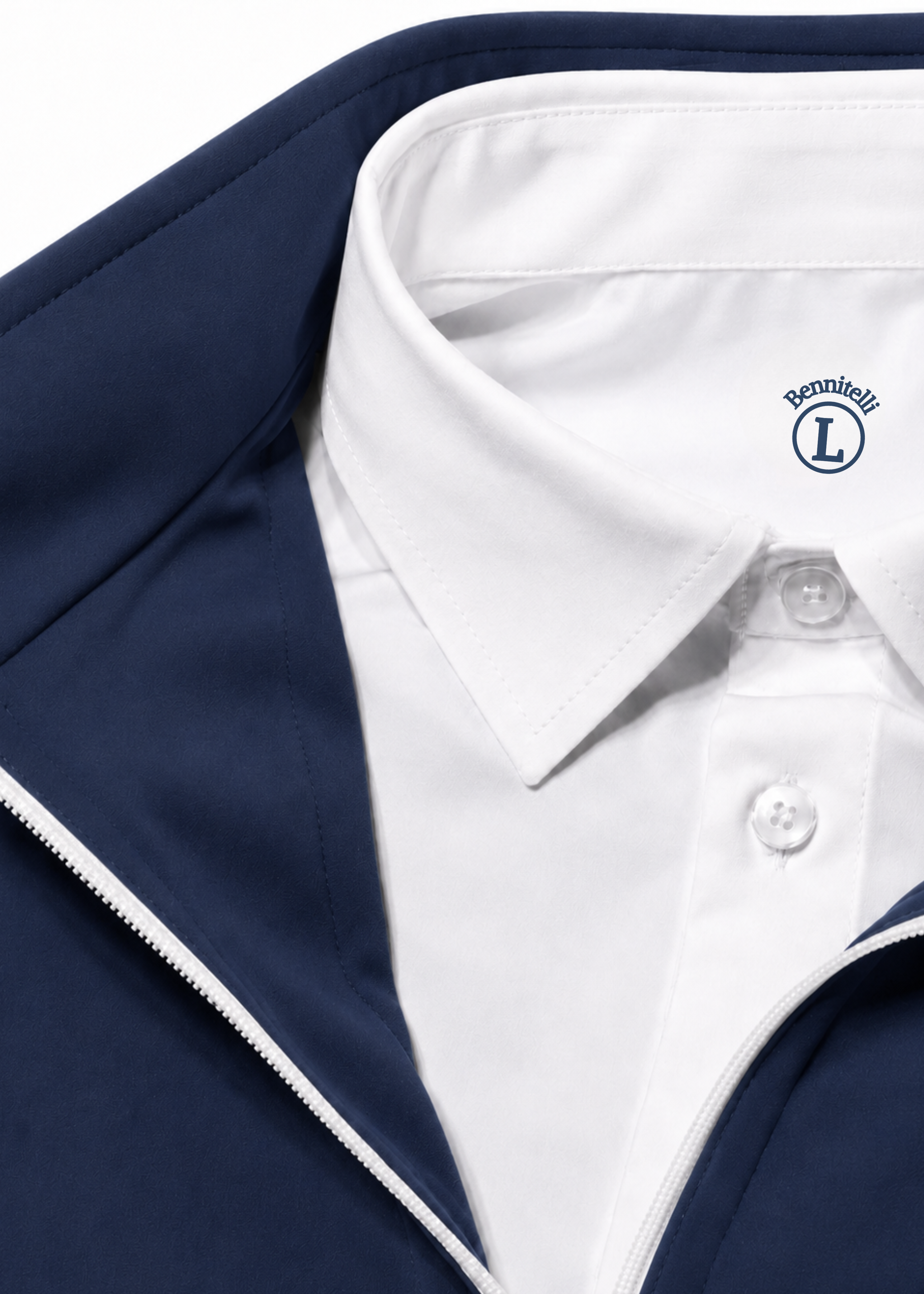 Quarter Zip w/ Built in Polo Collar | Navy Blue (Preorder)